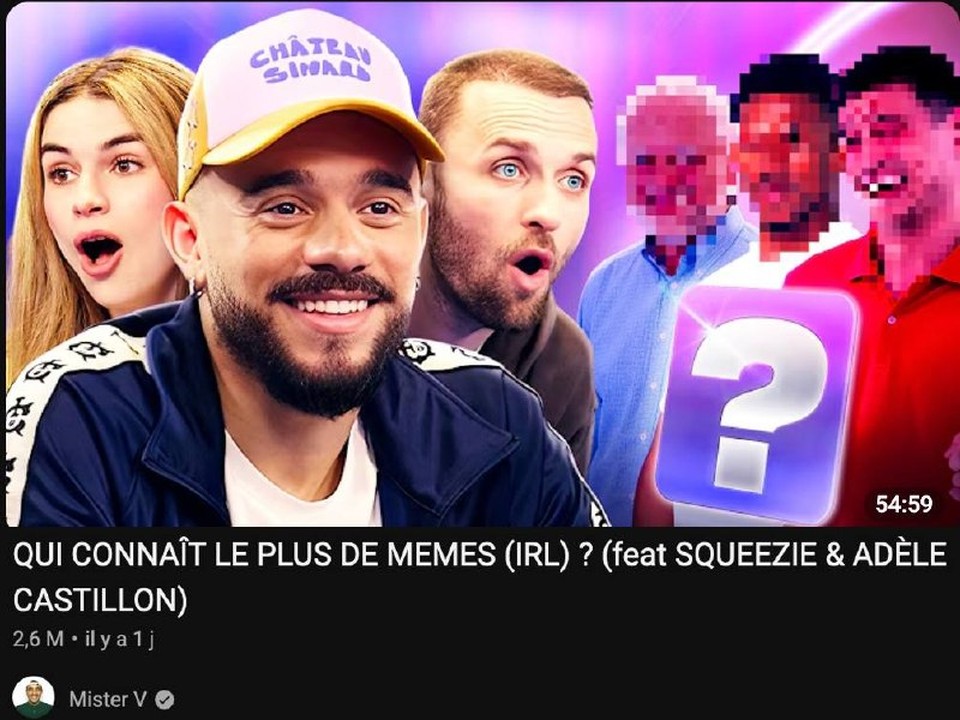 Mister V - Qui connait le plus de memes IRL feat Squeezie et Adele Castillon