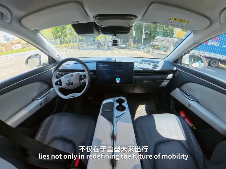 Intérieur voiture autonome Pony.ai