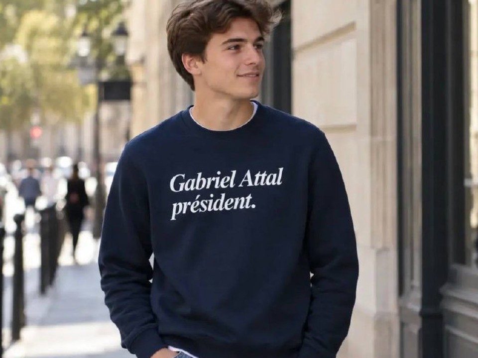 Sweat Gabriel Attal président, boutique JEM